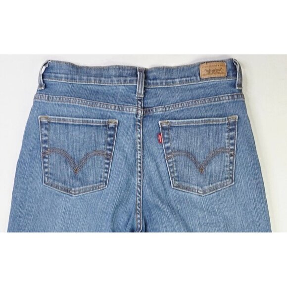 Levis Size 12 Long Womens 33" Inseam Perfectly Slimming Bootcut 512 Blue Jeans - Picture 9 of 12